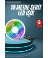 10m Şerit Led İç Mekan Renkli Rgb Şerit Led Kumandalı