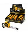 12 Adet 5mt X 25mm Otomatik Çelik Şerit Metre Stoplu