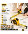 12 Adet 5mt X 25mm Otomatik Çelik Şerit Metre Stoplu