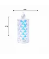12 Adet Led Candle Lamp Orta Boy= Çap:5cm - Y: 12cm Pilli Led Mum Mika Kristal Plastik Yakut-13636