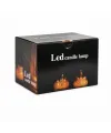 12 Adet Led Candle Lamp Orta Boy= Çap:5cm - Y: 12cm Pilli Led Mum Mika Kristal Plastik Yakut-13636