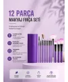 12li Makyaj Fırça Seti Yumuşak Kıllı Profesyonel Kullanıma Uygun