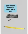 12 Parça Akrobat Bits Seti Çok Amaçlı Vidalama Dayanıklı Çelik Yeni Nesil