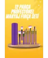 12 Parça Makyaj Fırçası Yumuşak Kıllı Profesyonel Fırça Seti Yüksek Kaliteli Pürüzsüz