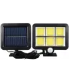 120 Cob Led Solar Panelli 3 Modlu Duvar Lambası