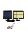 120 Cob Led Solar Panelli 3 Modlu Duvar Lambası Uzaktan Kumandalı