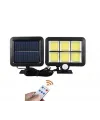 120 Cob Led Solar Panelli 3 Modlu Duvar Lambası Uzaktan Kumandalı Mz-302k