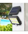 120 Cob Led Solar Panelli 3 Modlu Duvar Lambası Uzaktan Kumandalı MZ-302K