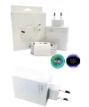 120 Watt Turbo Hızlı Şarj Aleti Seti Hızlı Şarj Adaptörü Beyaz
