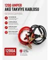 1200 Amper Akü Takviye Kablosu 2 Metre Bakır Uçlu