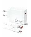 120w Şarj Aleti Hızlı Çift Turbo Şarj Aleti Seti Beyaz