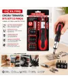 13pcs Silikon Sap - Cr-v Cırcırlı Tornavida Bits Seti 3 Kademe - Çift Yönlü - Manyetik Uç Tutucu