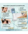 140 İğneli Serum Hazneli Dermaroller – 0-3 mm Ayarlı Dermaroller Mikro İğneli Saç, Cilt ve Vücut Bakım Aparatı