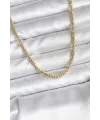ietaks™ 14K Gold Renk Kaplama Boru Zincir Model CM Kadın Kolye