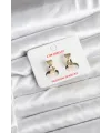 14K Gold Renk Kaplama CM Kadın Küpe