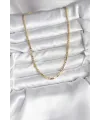 ietaks™ 14K Gold Renk Kaplama Ezme Yılan Zincir Model CM Kadın Kolye