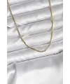 ietaks™ 14K Gold Renk Kaplama Ezme Zincir Model CM Kadın Kolye