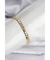 ietaks™ 14K Gold Renk Kaplama Ezme Zincir Model Kadın Bileklik