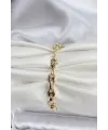 ietaks™ 14K Gold Renk Kaplama Kahve Çekirdeği Model CM Kadın Bileklik