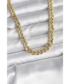 ietaks™ 14K Gold Renk Kaplama Kalın Zincir Model CM Kadın Kolye