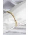 ietaks™ 14K Gold Renk Kaplama Kare Zincir Model CM Kadın Bileklik