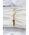 ietaks™ 14K Gold Renk Kaplama Lazer Zincir Model CM Kadın Bileklik