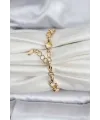 ietaks™ 14K Gold Renk Kaplama Lazerli Zincir Model CM Kadın Bileklik