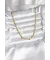 ietaks™ 14K Gold Renk Kaplama Plaka Ezme Model Zincirli CM Kadın Kolye