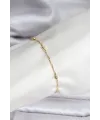 ietaks™ 14K Gold Renk Kaplama Topçuklu Model CM Kadın Bileklik