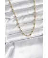 ietaks™ 14K Gold Renk Kaplama Topçuklu Zincir Model CM Kadın Kolye