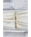 ietaks™ 14K Gold Renk Kaplama Zincir Model CM Kadın Bileklik