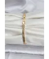 ietaks™ 14K Gold Renk Kaplama Zirkon Taşlı Baget Model CM Kadın Bileklik