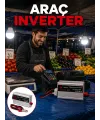 1500w Araç İnvertörü Güçlü Priz Çıkış
