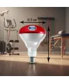 150w Kızılötesi (infrared) Isıtıcılı Fizik Tedavi Lambası (Kırmızı Işık) E27 (Kalın Duy)