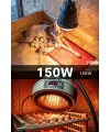150W Kızılötesi (infrared) Isıtıcılı Hayvan Isıtma ve Kuluçka Lambası (Kırmızı Işık) E27 (Kalın Duy)