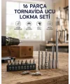 16 Parça Bits, Adaptör Ve Tornavida Ucu Seti