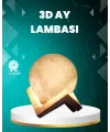 16 Renkli 3d Ay Gece Lambası Rgb Modlu Şarjlı