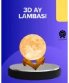 16 Renkli 3d Baskılı Ay Lambası Ahşap Standlı