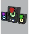 2+1 Rgb Led Işıklı Güçlü Bas Sistemli Bilgisayar Hoparlörü
