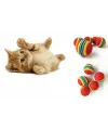 2 ADET GÖKKUŞAĞI RENKLI KEDI KÖPEK OYUN TOPU