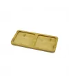2 Bölmeli   Dikdörtgen  Ahşap Bambu Yağdanlık Altlık  Mini Tepsi   20x10x0.8cm