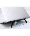 2 Kademeli Katlanabilir Ve Yapışkanlı Laptop Standı Siyah