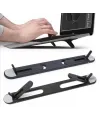 2 Kademeli Katlanabilir Ve Yapışkanlı Laptop Standı Siyah