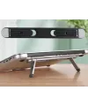 2 Kademeli Katlanabilir Ve Yapışkanlı Laptop Standı Siyah