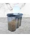 2 Kapaklı Ölçekli Erzak Saklama Kabı - 1,2 Litre - Sa930