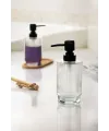 2 Li Bambu Altlıklı Sıvı Sabunluk Seti