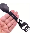 2li Paket Taktiksel Spork Kaşık Çatal - 5 Fonksiyonlu - Paslanmaz Çelik
