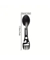 2li Paket Taktiksel Spork Kaşık Çatal - 5 Fonksiyonlu - Paslanmaz Çelik
