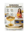 2li Profesyonel İnox Gold Paslanmaz Çelik Ayaklı Dondurma ve Tatlı Sunum Kasesi Seti 723150