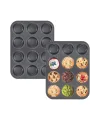 2li Set Muffin Kalıbı 12li Fırın Mini Kek Browni Kekstra Kalıbı Cupcake  Ülü